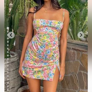 Jenna Cut Out Mini Dress Multi - beginning boutique🤍